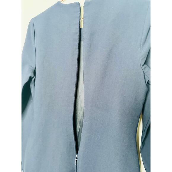 CINQ A SEPT Women's Navy Orange Floral Embroidered Side Slit Lexi Dress Size 8 - Picture 14 of 16